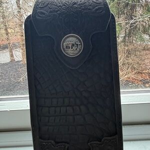 Western Croc-Embossed Leather Phone Holster Belt Clip – Like New